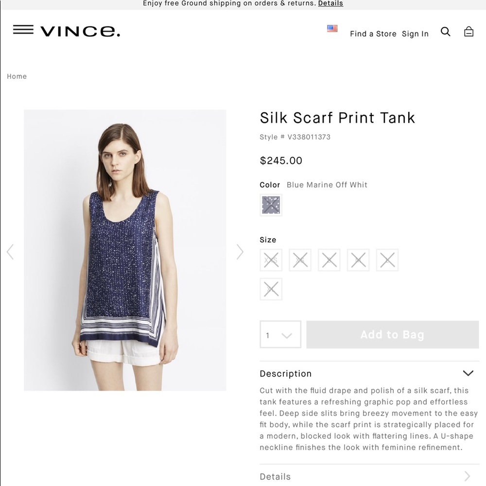 Vince silk shirt NWT never worn